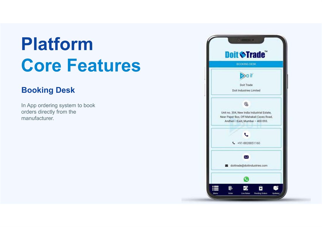 Booking desk feature