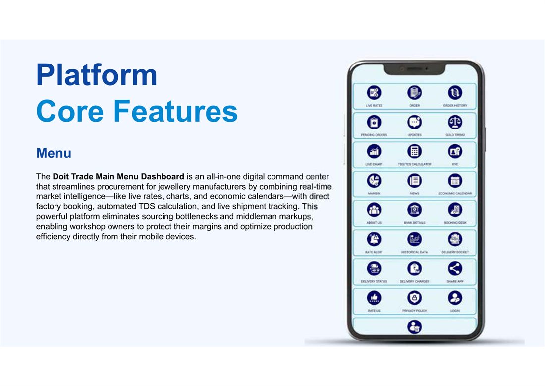Doit Trade menu dashboard